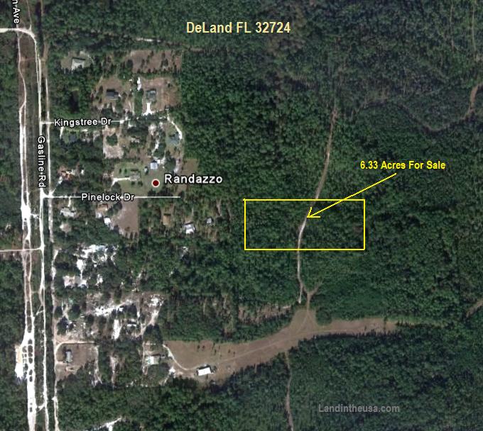 DeLand Florida Volusia County 6.33 acres for sale next to home