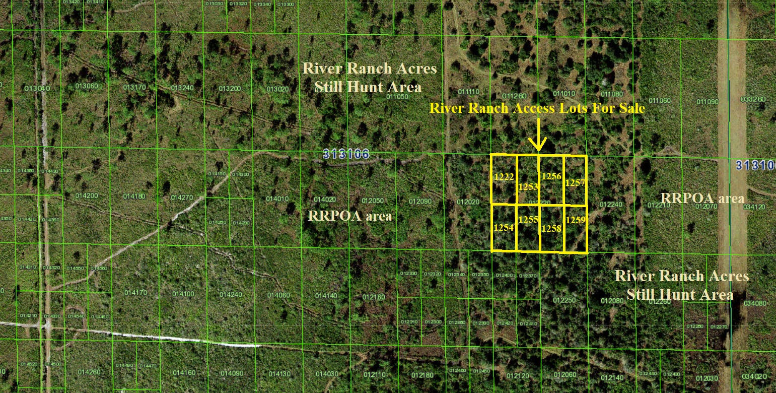 River Ranch Acres RRPOA still hunt access lots