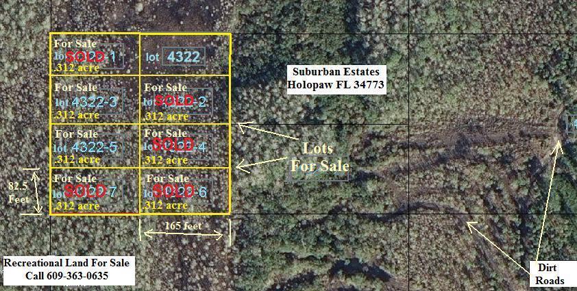 Suburban Estates Holopaw Recreational Lot for sale